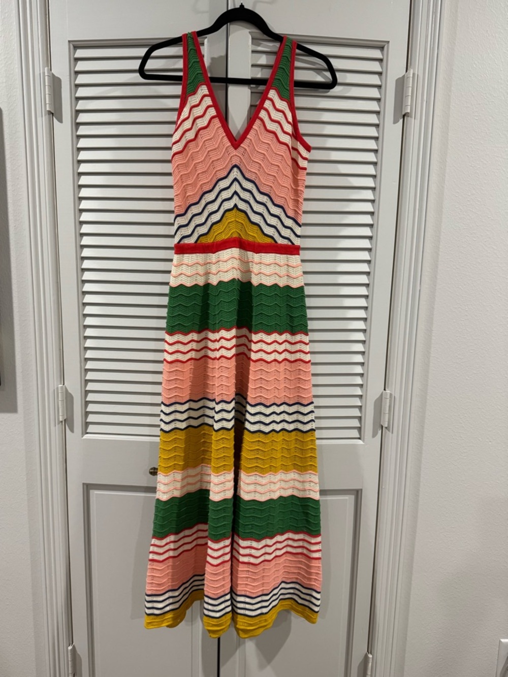 Boden Cream and Pink Striped Knit Top